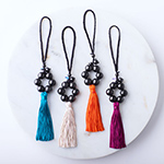 Charcoal Beads Tassel